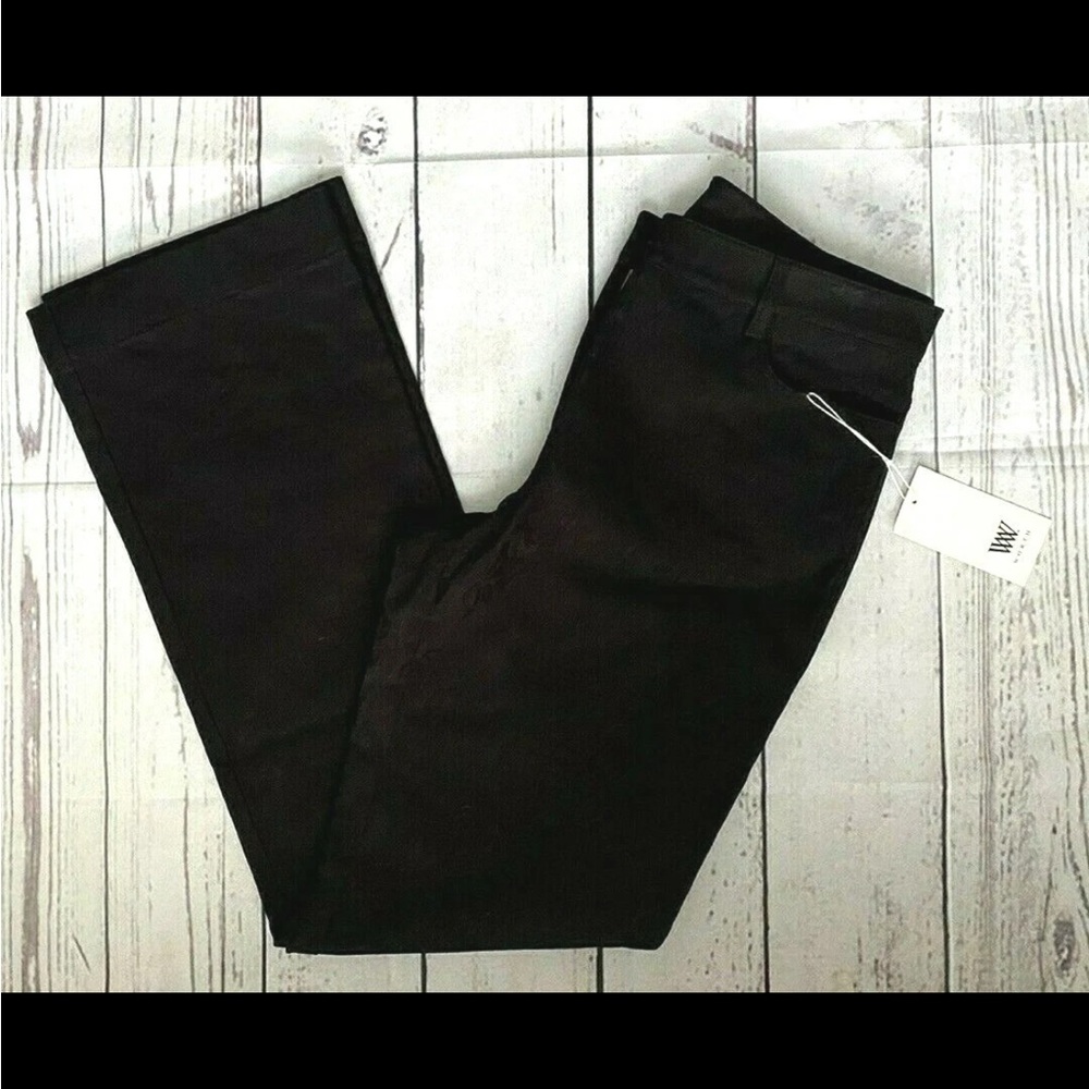 NWT Worth Black Floral Jacquard Moore Straight Leg Jeans - Size 10
